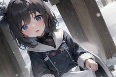 雪が....!降ってきましたよー！