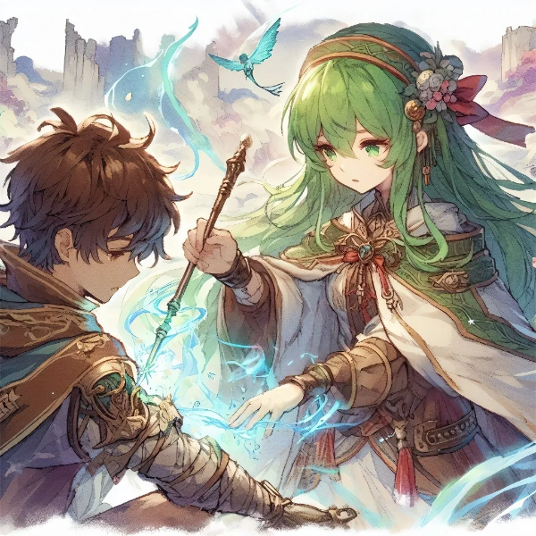 傷を癒す深緑の少女