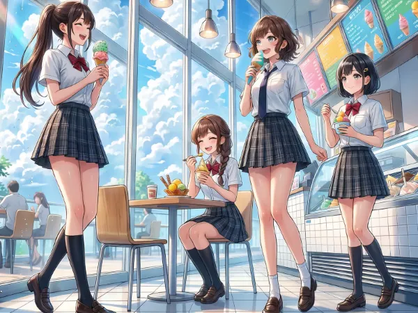 夏のアイスで笑顔満開