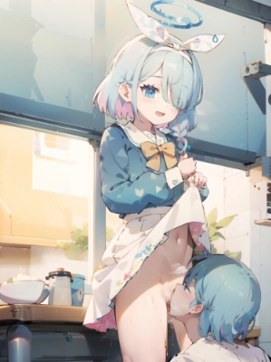 ブルアカ アロナ 立ちクンニ