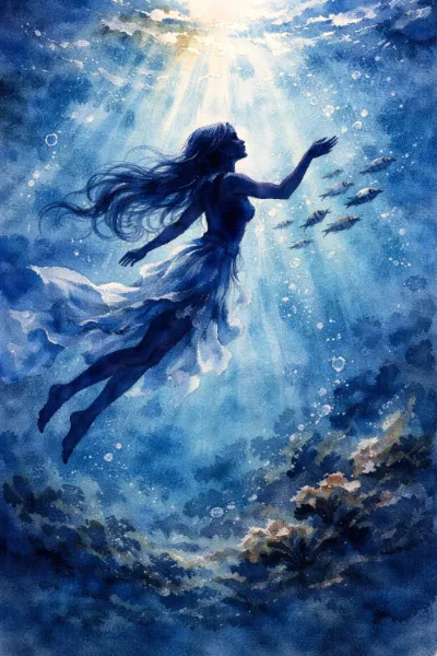 深海の光に導かれし少女の旅