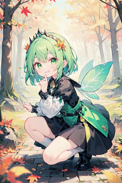 精霊と紅葉デート💞