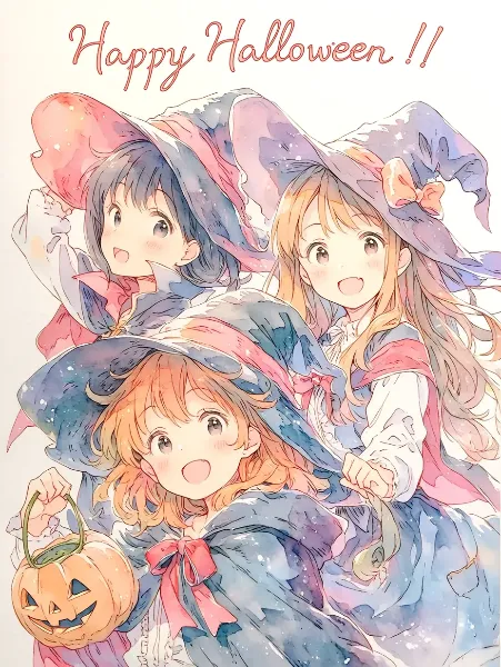 魔女っ子三人のハロウィン冒険。