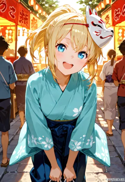 狐面少女の夏祭り冒険