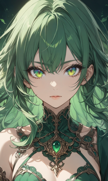 dark green girl