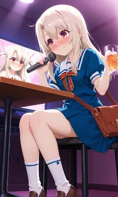 カラオケをするイリヤちゃん