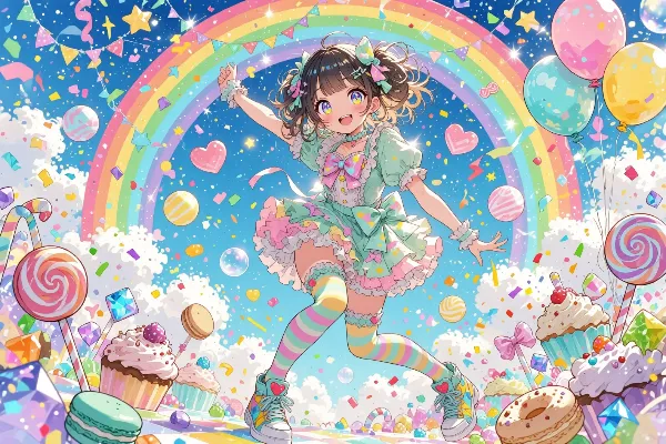 虹のキャンディワンダーランドで大冒険