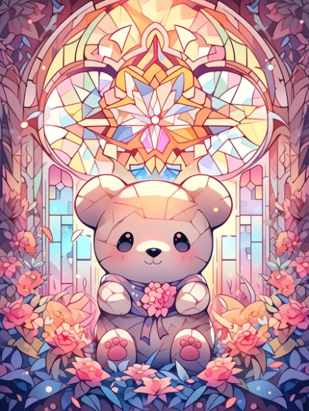 ステンドグラステディベア