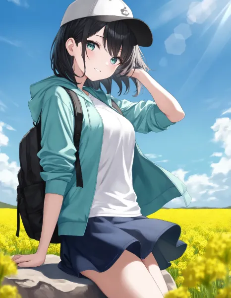 花畑の少女と夏の冒険