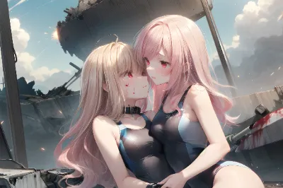 戦場でスク水