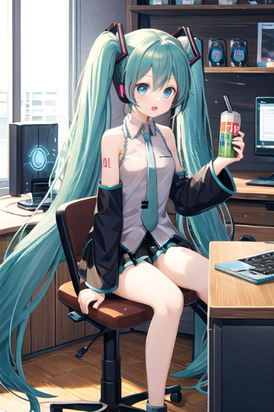 エナジードリンクとミクちゃん