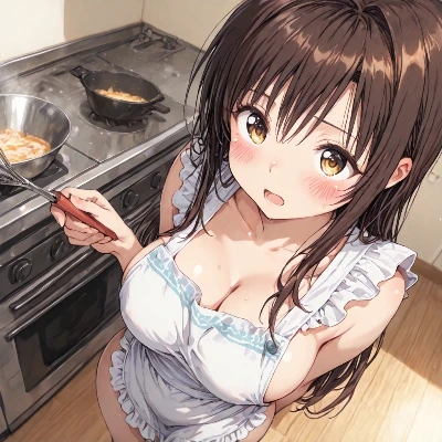 古手川唯裸エプロン