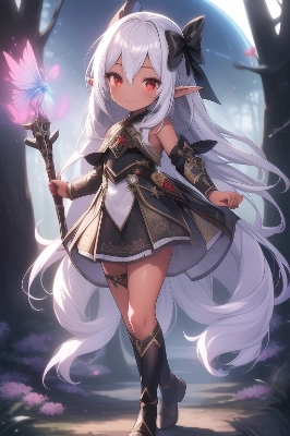 ダークエルフちゃん夜のお散歩