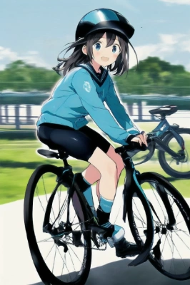 自転車に乗る女の子