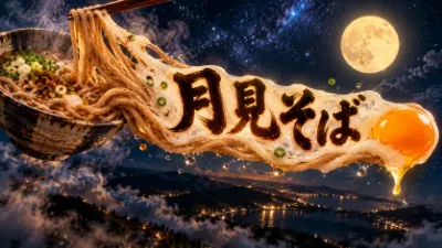 さあ月見そばのお時間です。