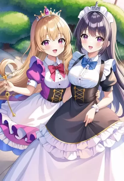 お姫様とメイドさんと公園2