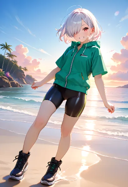 「やっぱり海凄く綺麗だね♪次、どこ行こっか？」