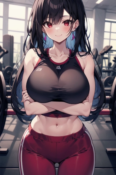 スポーツジムで