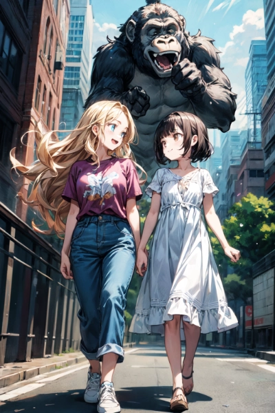 黒髪＆ブロンド・ニューヨーク観光