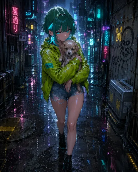 雨の裏通り