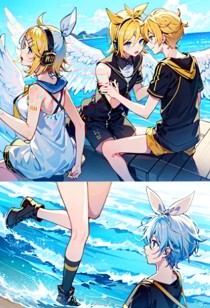 リン、レン双子の天使