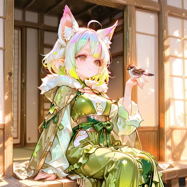 スズメとケモ耳エルフさん