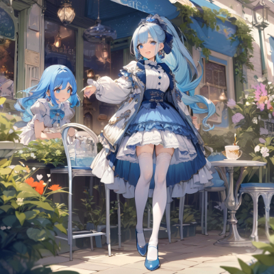 朝のカフェ