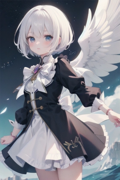 白髪魔法少女