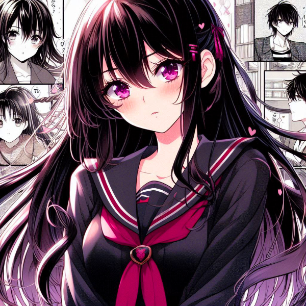 少女漫画な、黒髪ロング少女♥その1(15枚)