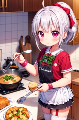 クリスマステイストな料理シーン