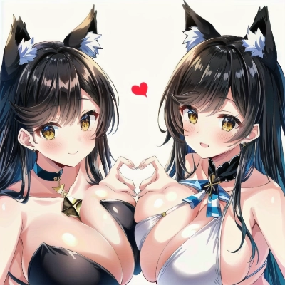 愛宕(アズールレーン) ふたりでハート