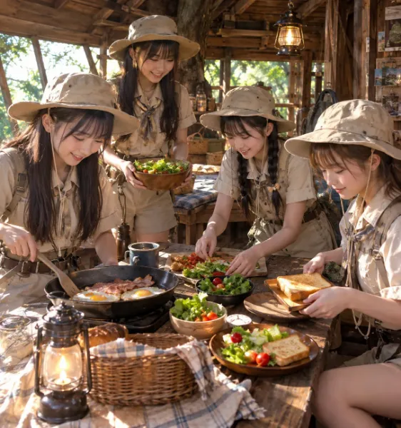 朝食作り