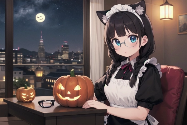 ハロウィンパーティー準備中
