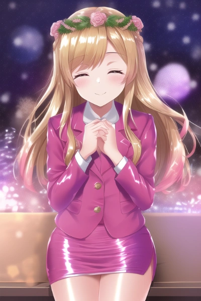 幸福な金髪美女