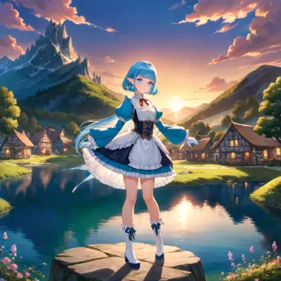 村の朝