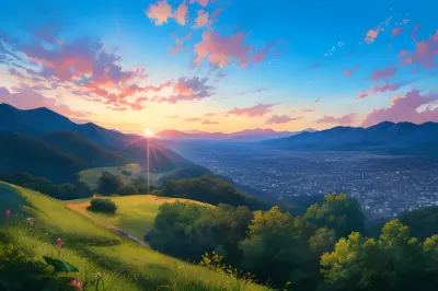 朝焼けの空