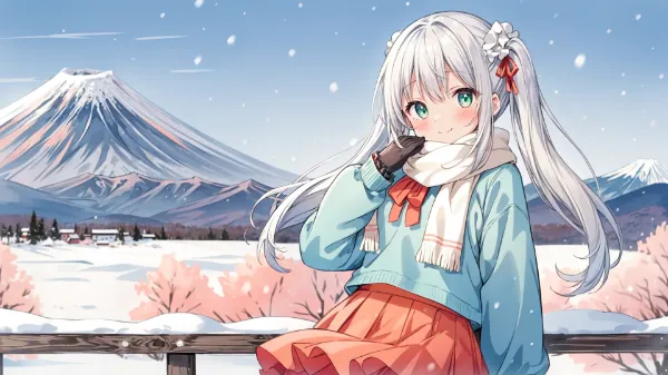 雪の富士に誓う少女の約束