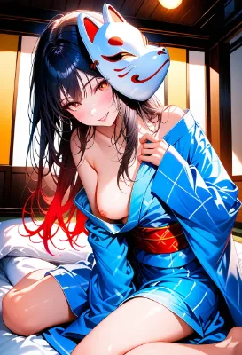 狐面の魅惑的な微笑み