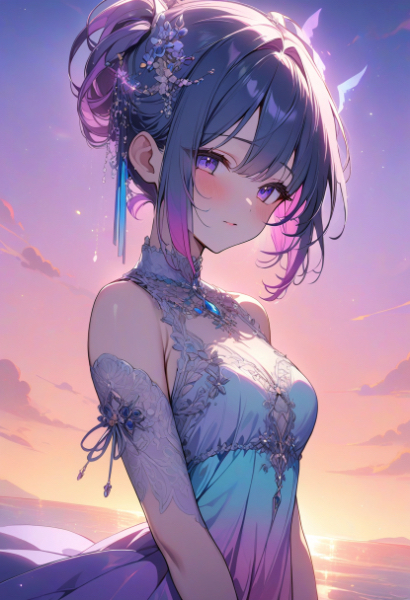 黄昏時のグラデーション