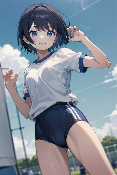 夏の空とブルマ少女