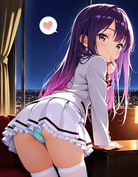 今日のロリ白ブレザー美少女♥