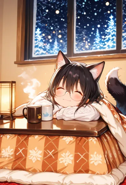 猫はコタツで丸くなる