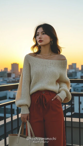 夕暮れの屋上テラスでのくつろぎタイム - Relaxing on the rooftop terrace at dusk