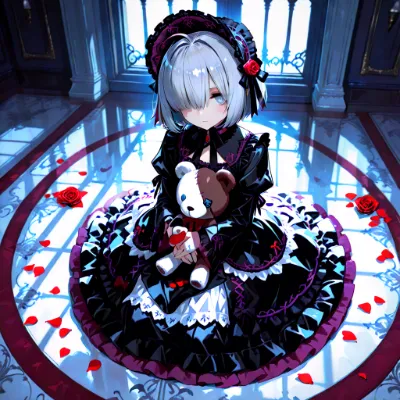 ゴスロリ少女とクマ