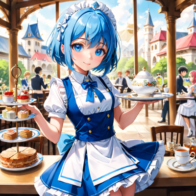 メイド服なウエイトレスさん