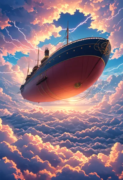 雲海を駆ける幻の飛空艇