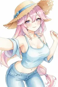 八重神子【線画付き】