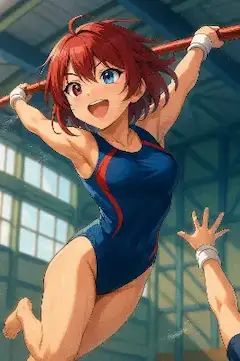 【過去画像リメイク企画 19】 器械体操する少女たち