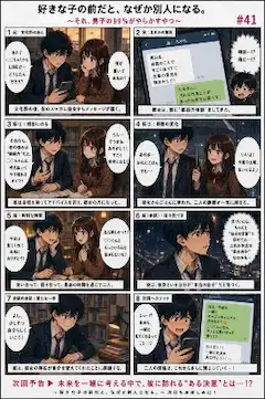 初心者でも無料ChatGPTでも作れる漫画作品  無料版・普通のChatGPTですぐ使えます  ① 無料版・普通のChatGPTで使う→ ② 自分好みに書き換える→ ③ 必要になったらカスタムGPT化  普通のChatGPTで画像や漫画を作