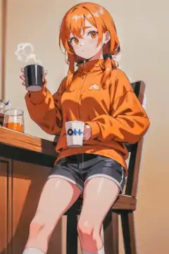 オレンジ髪